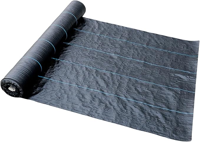 Weed Control Membrane Heavy Duty Weed Barrier Fabric Resistant Ground Cover Membrane Landscape Fabric for Artificial Grass Patios Paths Flower Beds(1.5 * 100m)