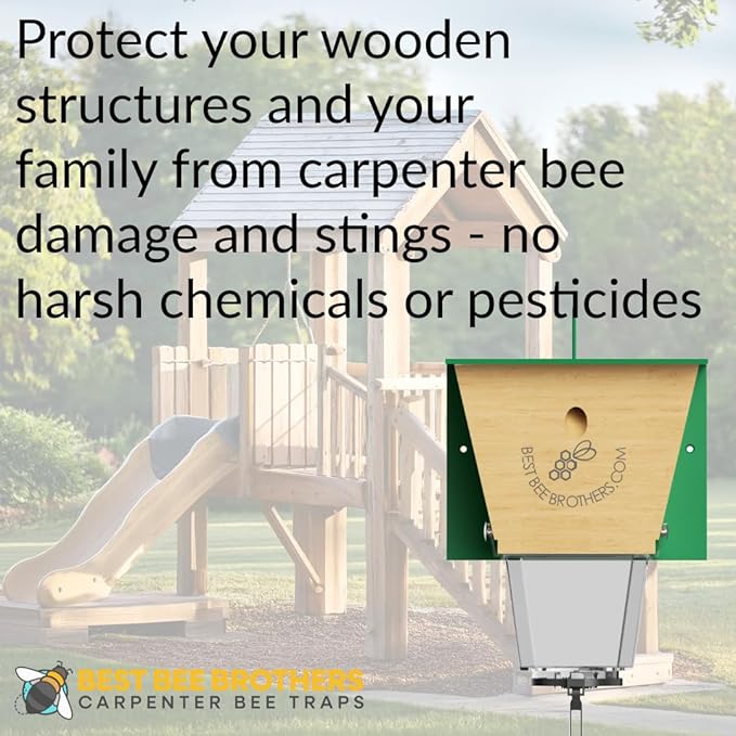 Best Bee Brothers Ultimate Pro Carpenter Bee Trap 2 Traps in 1 High-Capacity External Receptacle &amp Internal Bee Vault 2-Pack Black