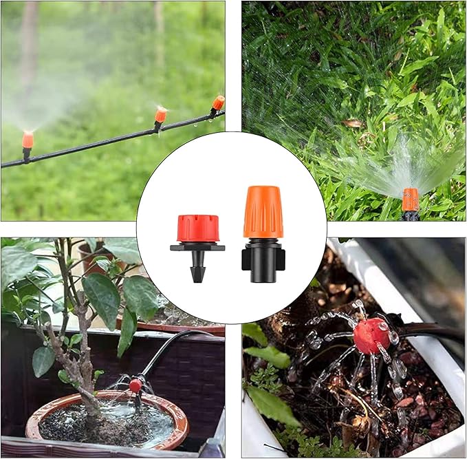 Drip Irrigation System 164FT 180 Pack Garden Drip Irrigation Kit 1/4 Blank Tubing Drip Kit DIY Automatic Irrigation Equipment Set for Garden Greenhouse Flower BedPatioLawn
