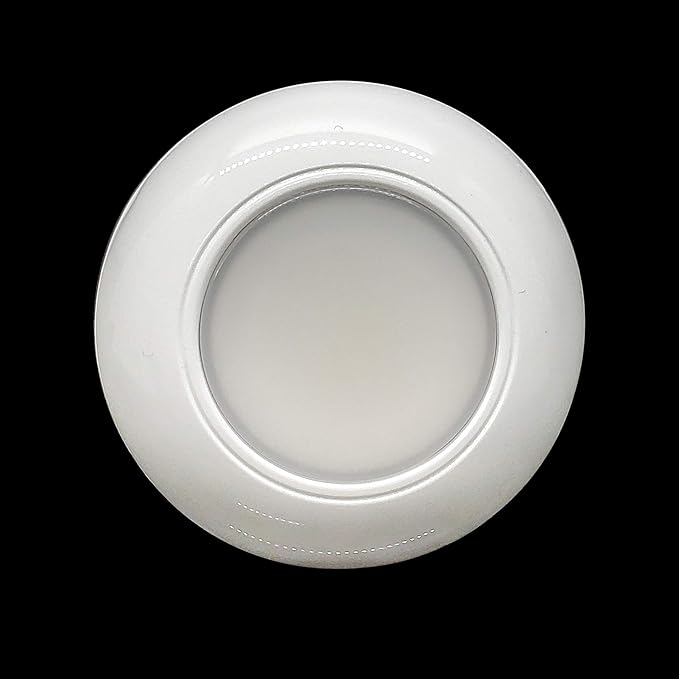 OZUSA 3 Round White LED Lights 6000K Surface Mount Indoor Outdoor Waterproof Lighting for Garden Landscape Porch Patio Deck 12 Volts
