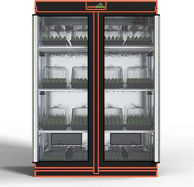 48x24x72 Multi-Storey Grow Tent Extra-Large Observation windows Heavy-Duty 600D Mylar Plant Tent Waterproof Growing Tents Fit in Indoor Planting Hydroponics 4-Layers of seedlings