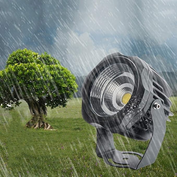 20W 360° Rotating COB Spotlight IP65 Outdoor Waterproof Lawn Lighting Fixture Garden Landscape Light Exterior Wall Garden Scenic LED Waterproof Spotlight Fittings