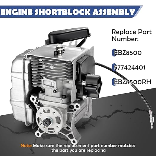 577424401 Complete Engine Shortblock Assembly - Engine Shortblock Assembly fit for Redmax EBZ8500RH Backpack Blower EBZ8500