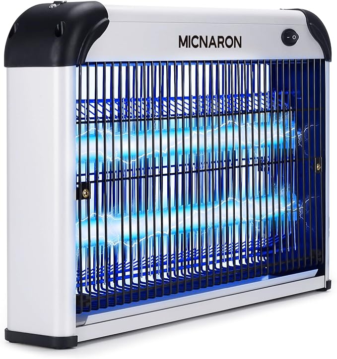 Upgraded 3800V Mosquito Zapper High-Voltage Electric Bug Zapper Indoor Mosquito Killer Lamp Fly Moth Gnat Traps W/ 2 Replacement Bulbs
