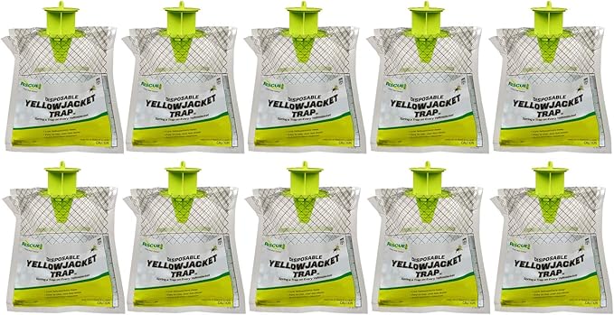RESCUE! Disposable Yellowjacket Trap - Mountain &amp Pacific Formula - 10 Traps