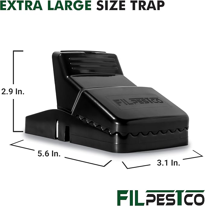 Set of 12 Professional Grade Extra Large Rat Snap Traps Mouse Trap Reusable Trap Heavy Duty for Indoor and Outdoor Pest Control Rodent Solutions