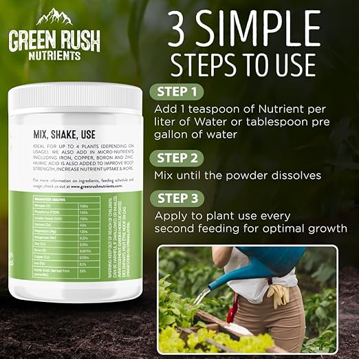 Organic Veg to Harvest Double Pack – Indoor &amp Outdoor Fertilizer for Leafy Greens Vegetables Herbs &amp More – Grow &amp Bloom Combo (500g - 4 Plants)