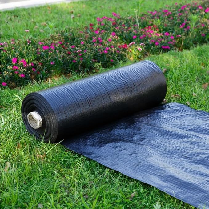 1.5 * 3/5 Meters Strong Breathable Plastic Mulch Weed Membrane Garden Landscape Fabric Ground Cover Sheet 1pc(1.5x5.0M)