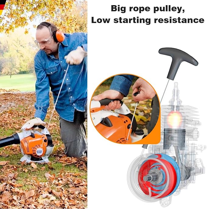 Recoil Pull Starter Rewind Replacement for Stihl Bg86 Bg86c Bg56 Bg56c Sh86 SH86c Sh56 SH56c Replaces 4241-080-2106 Leaf Blower Recoil Pull Starter Rewind