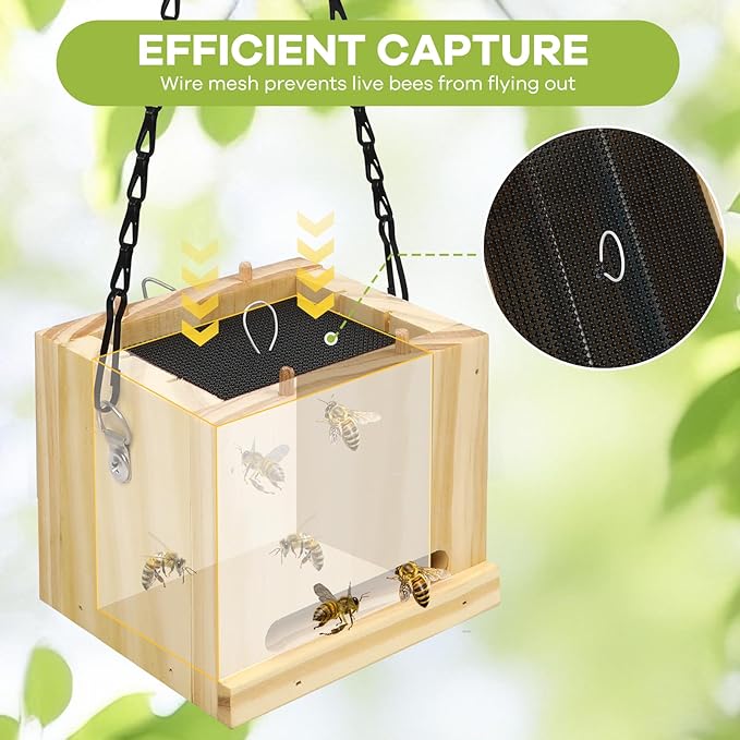 Carpenter Bee Trap for Outside - Insect Trap Refill Kit (20 Refills)