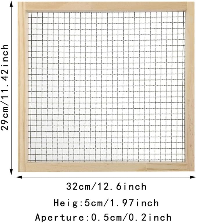 Garden Soil Sifter Garden Soil Mesh Multifunction Accessories Supplies Portable Sieve Dirt Sifter Gardening Tool for Backyard- Hole Diameter 5mm