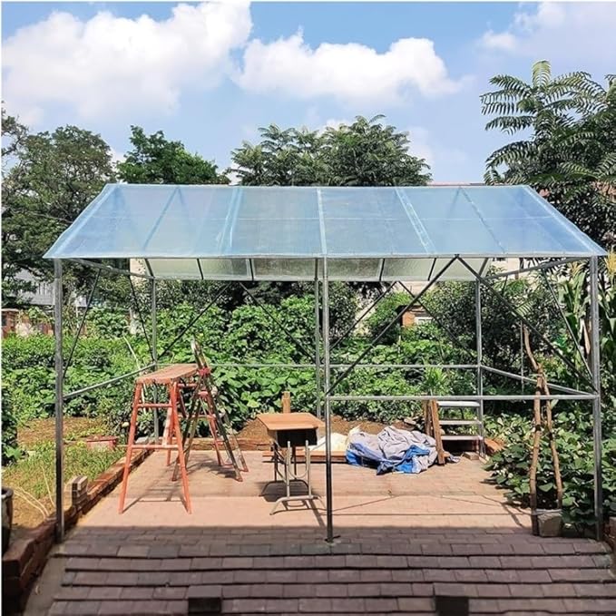 Rygcrud 0.8MM Polycarbonate Greenhouse Sheets Easy to Bend &amp Cut Roofing Panel UV Protective for Outdoor Glazing Panels Replacement Shed Panel (Color : Clear Size : 59.1 x3.3')
