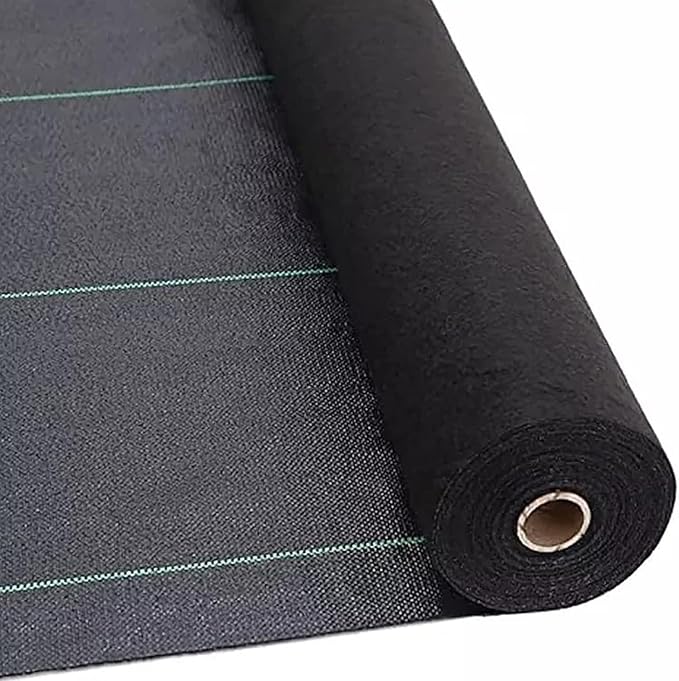 Weed Control Film Garden Weed Barrier Fabric Water Permeable Ground Cover for Landscaping Farming Gardening and Agriculture(0.9x91m/3x300ft)