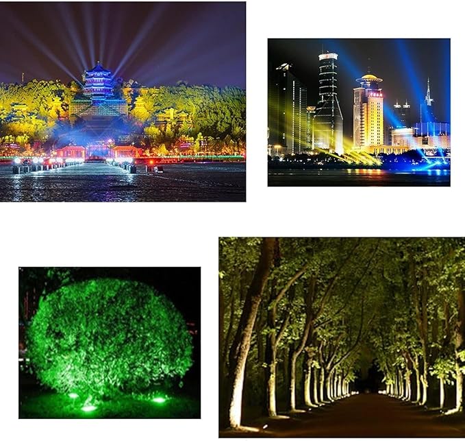 Rotation Spotlight - Landscape Lawn Lights 270° Park Tree Light Outdoor Decorative Round Flood Lamp IP65 Waterproof AC220V for Garden Villas Path Landscape Lighting(Blue24W)