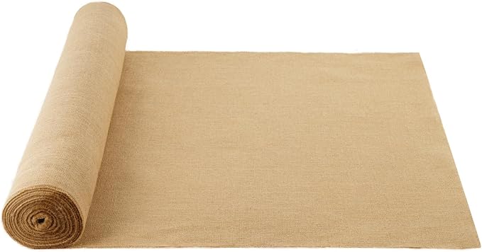 VEVOR Burlap Fabric Roll 40” x 150 ft &amp 45 x 45 High Density Wide Natural Burlap Fabric Rolls Jute Fabric Burlap Tree Wrap Roll for Decor Crafts Wedding Gardening Plant &amp Tree Winter Co