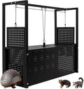 32’’ Armadillo Trap Heavy Duty Steel Live Animal Trap Humane Catch &amp Release for Armadillos Raccoons Cats Skunks &amp Other Medium-Sized Wildlife