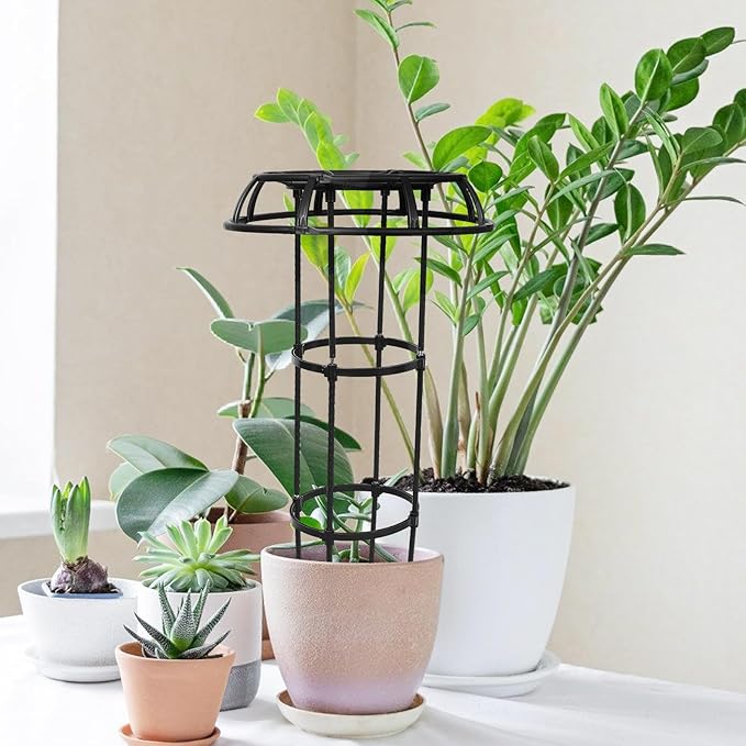 IMIKEYA Indoor Plant Trellis Metal Climbing Plant Support Cage Φ25.4cm Diameter X 105cm Height Garden Rack for Indoor Climbing Vines and Flower Pots