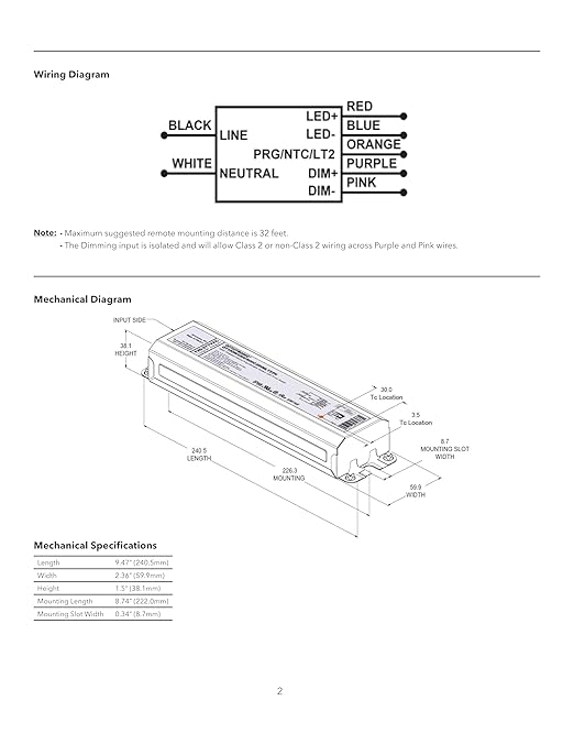 eldoLED | 2743YH OPTOTRONIC OT 180W 800C Programmable LED Driver | Replacement for 79366 Osram | Ot180W/UNV/800C/2DIM/P6