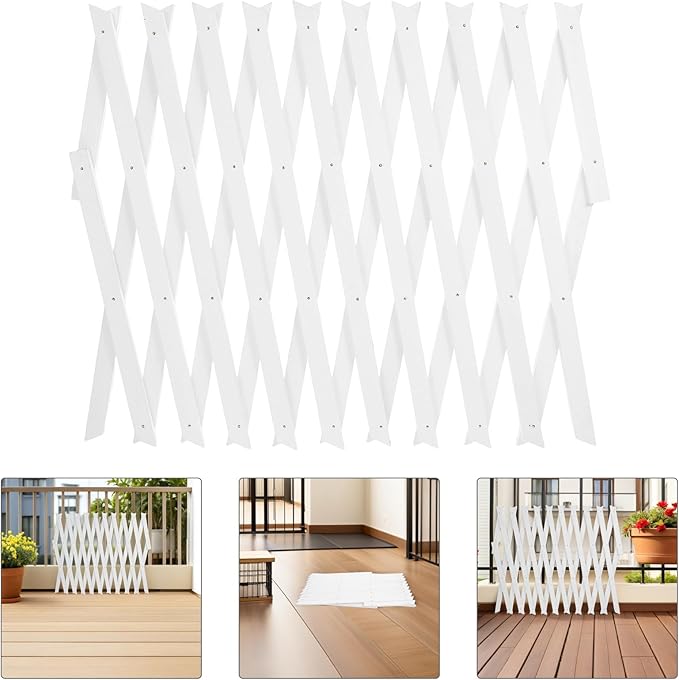 Gatuida Wood Trellis for Climbing Plants Indoor and Outdoor White Wooden Lattice Panel Wall Trellis for Garden Fence 44cm Plant Support Structure for Vines