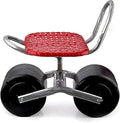 Garden Seat on Wheels Durable Garden Stool with Height-Adjustable Backrest Reduces Waist and Leg Pain 360 Degree Swivel for Weeding Gardening Lawn Care E