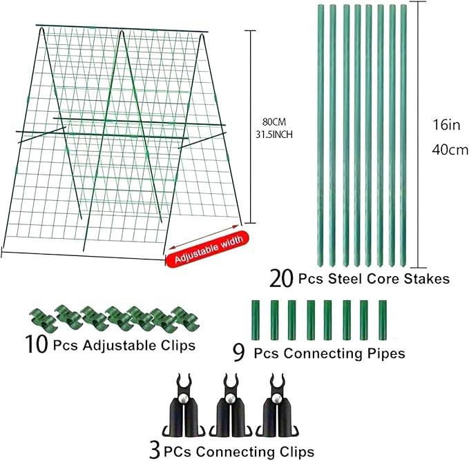 Cucumber Trellis A Frame Garden Trellis Foldable Premium Plant Grow Support for Climbing Plants Cucumber Tomato Grape Outside