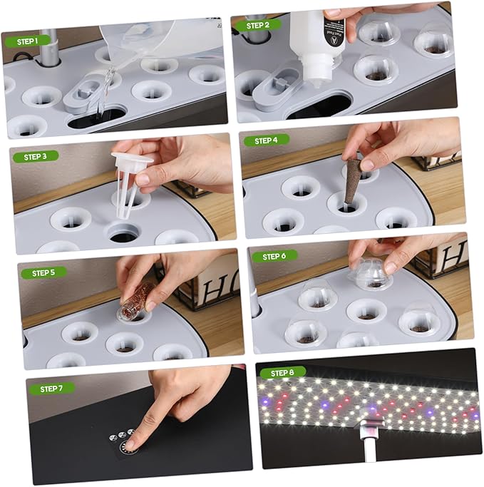 VICASKY Smart Planting Machine Hydroponics Growing System 12-Port Indoor Garden Kit Light Easy to Use