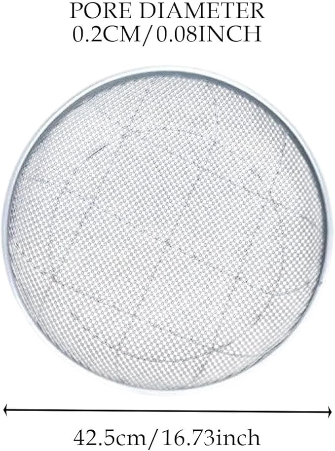 Soil Sieve Gardening Sifter Multifunctional Garden Potting Sieve Rock Sifter for Gravel Filtration Sand Compost 2mm Hole