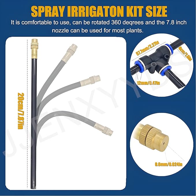 New Drip Irrigation System KitAutomatic Garden Watering Systemwith 360-degree Bending Dropper Atomizing Copper Nozzle and Smart Irrigation Controllerfor Garden Greenhouse50M/164FT+Controller