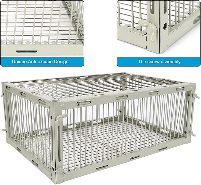Universal Sparrow Trap Cage – Birds Trap Cage with Escape-Proof Design One Way Bird Catcher Traps for Starlings Quail Cardinals and So OnMade from Rust-Resistant Metal for Long-Lasting Use