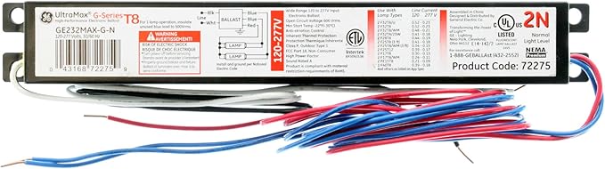 Ge Lighting FLUOR BallastElectronicInstant56W GE232MAX-G-N - 1 Each