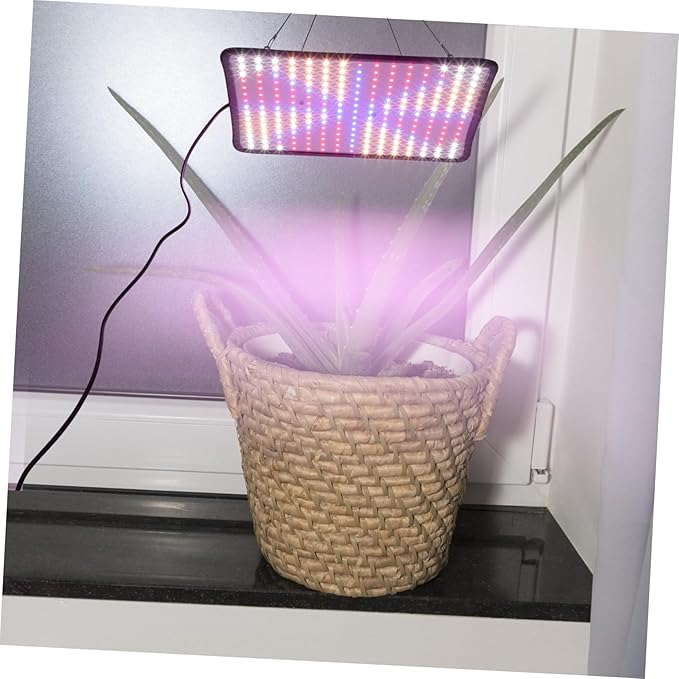 Garneck 225 LED Plant Grow Light Indoor Hanging Grow Lamp Adjustable Chain Ultra-Thin Red for Hydroponic and Household Plants