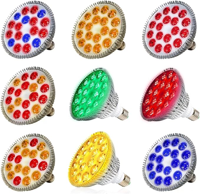 E27 LED Plant Grow Light 54W Par38 Full Spectrum Phyto Grow Box for Flower Seed Growth Hydroponics Veg Growing (Color : 18red 660mn)