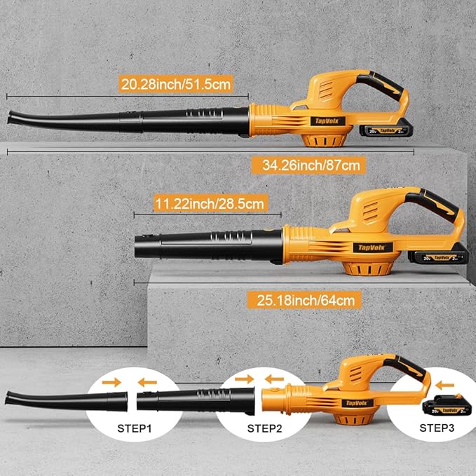 20V Cordless Leaf Blower with Battery and Chrager 150MPH Handheld Blower with Variable Speed Small Electric Leaf Blowers for Yard Lawn Care Garden Patio and Driveway Cleaning (Battery x2)