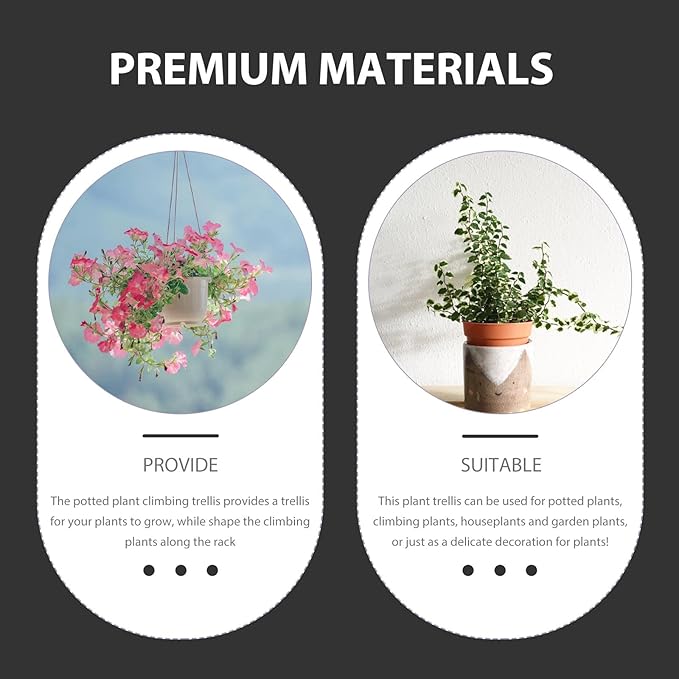 Plant Trellis Climbing Plant Support Rack 120cm Metal Vine Frame Outdoor Garden Trellis for Climbing Vegetables and Flowers