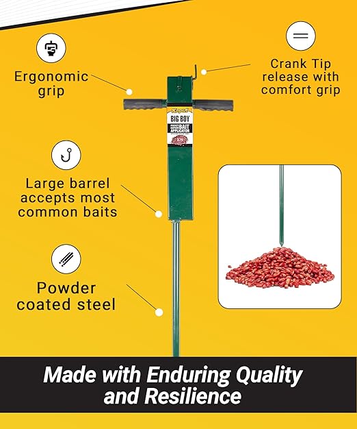 Kaput Big Boy Gopher Probe 37 Inch - Durable Steel Bait Applicator Tool for Risk-Free &amp Easy Gopher Control - Heavy Duty Soil Probe &amp Targeted Rodent Elimination - No Digging Needed
