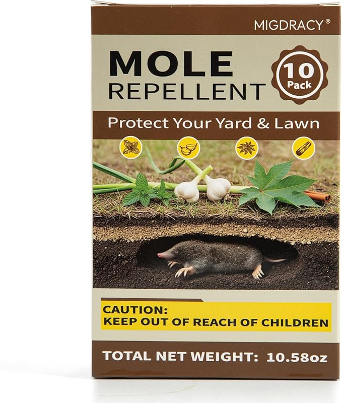 Powerful Mole &amp Vole Repellent Balls for Yard