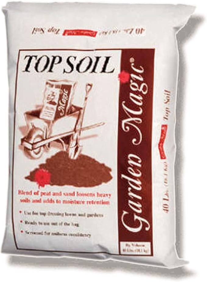 Michigan Peat 6 Pack Garden Magic Indoor and Outdoor Organic Planting Potting Topsoil Mix Blend with Moisture Retention 40-Pound Bag