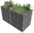 SKM Gabion Raised Bed Steel 180x90x100 cm Silver (Weight-27KG)
