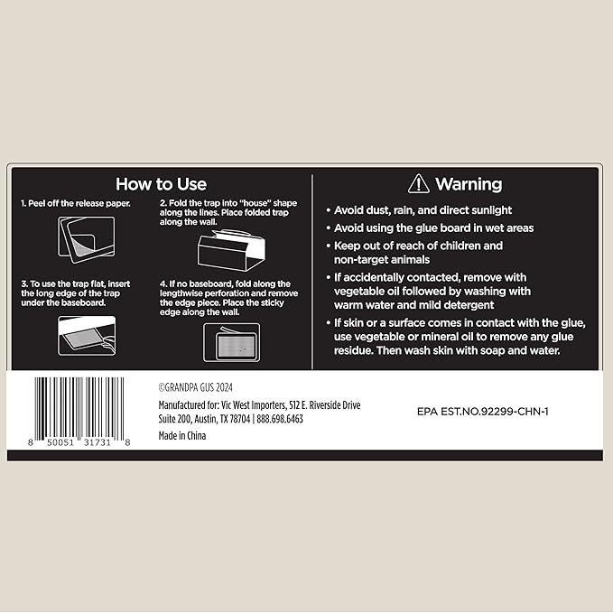 Grandpa Gus's Mouse &amp Insect Glue Board Traps (36 Count)