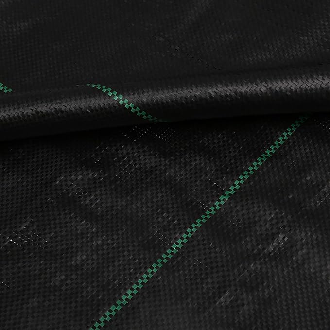 BestAlice 1pcs Weed Barrier Control Fabric Ground Cover Vegetable Plot PP Grass Proof Cloth Gardening Grass Blocking Cloth Permeable Greenhouse Laminated weedsing Cloth for Garden Flower Bed (6*33FT)