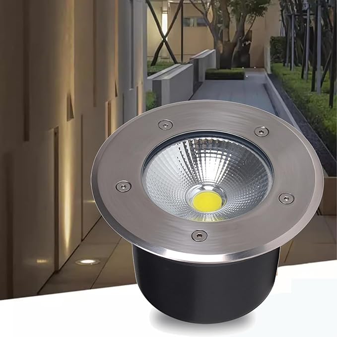 Spotlight Led Beam Light - Embedded Outdoor Led Spot Lights AC 111-240V Underground Lights IP65 Waterproof Landscape Garden Lights COB Underground Spotlights Ground Spotlights(Warm Light15W(160*9