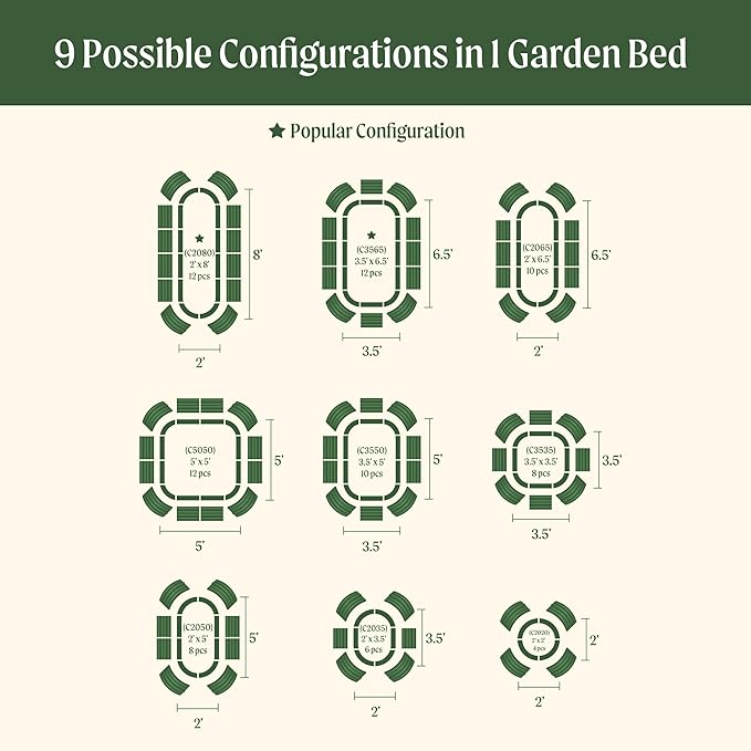 32 Extra Tall Raised Garden Bed Kits 2 x 8 x 2.7ft Raised Planter Box Outdoor 3.5 x 6.5 x 2.7ft Deep Root 9 in 1 Modular Metal Raised Beds for Gardening Vegetables Flowers Fruits - Sunlit Oak
