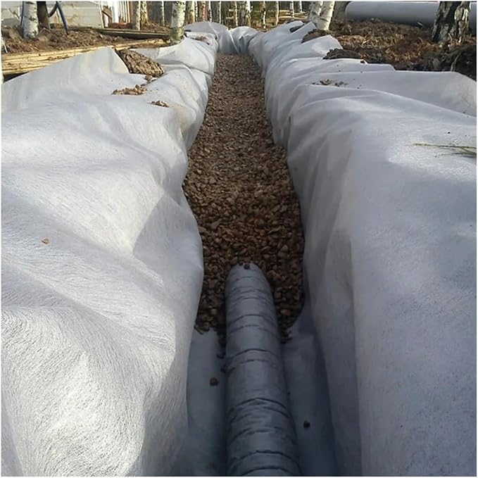 3 4 6 10 15 50 100 300 ft Non Woven Geotextile Fabric Double Punched for French Drains 5oz Weed Barrier Block Stabilize Soil Landscape Fabric for Retaining Wall/Driveway Water Permeability ( Color :