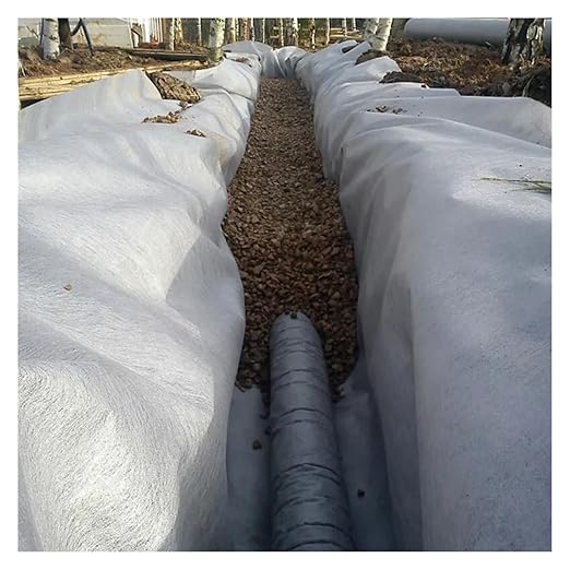 5oz Heavy Duty Non-Woven Geotextile Fabric for Drainage and Landscape-Durable Weed Barrier for Driveway Stabilization(White1mx55m/3.3ftx180ft)