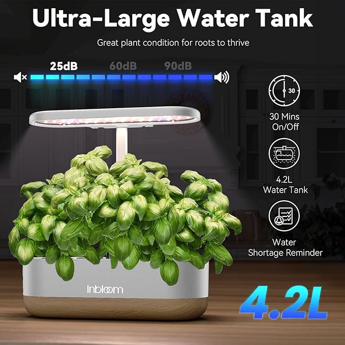 inbloom 12 Pods Hydroponics Growing System and 50 Pcs Grow Sponges