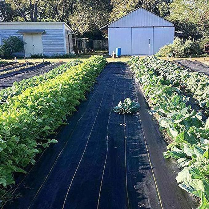 1pcs Ground Cloth Cover Weed Control Fabric for Landscape Ground Cover Membrane Mulch Garden Widths Greenhouses 1x10m/2x5m/2x10m (Size : 2x10m)
