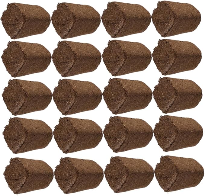 GANAZONO 60pcs Plant Starter Cubes Containers Plant Starter Plugs Potting Soil Peat Moss Blocks Fertilizer Nutrient Blocks