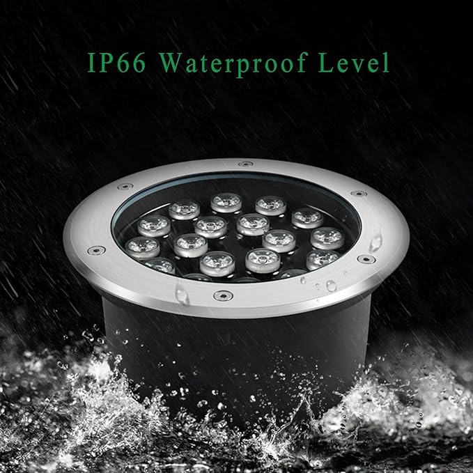 4 Pack LED Buried Light Recessed Underground Light IP66 Waterproof AC85-265V Spotlight for Outdoor Sidewalk Garden Pathway Bridge Decorative Landscape Lights