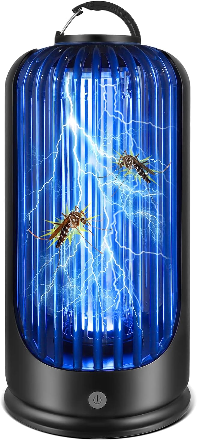 Bug Zapper 2000V High Powered UV Light Electric Mosquito Zapper Waterproof Mosquito Killer Lamp Light-Emitting Flying Insect Control Lamp for Home Patio Backyard Camping