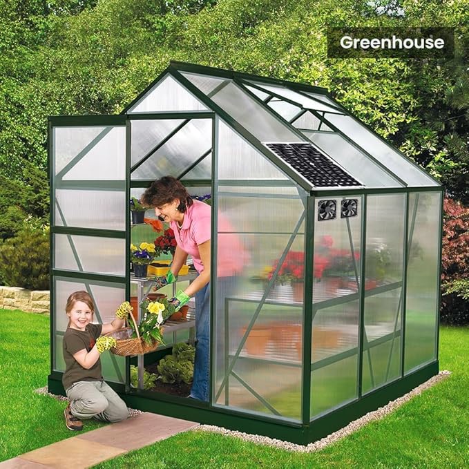 SUNYIMA 12W Solar Fan IP65 Waterproof Solar Exhaust Fan for Chicken Coops Greenhouses Sheds Pet Houses &amp Window Venting (Dual Fan)